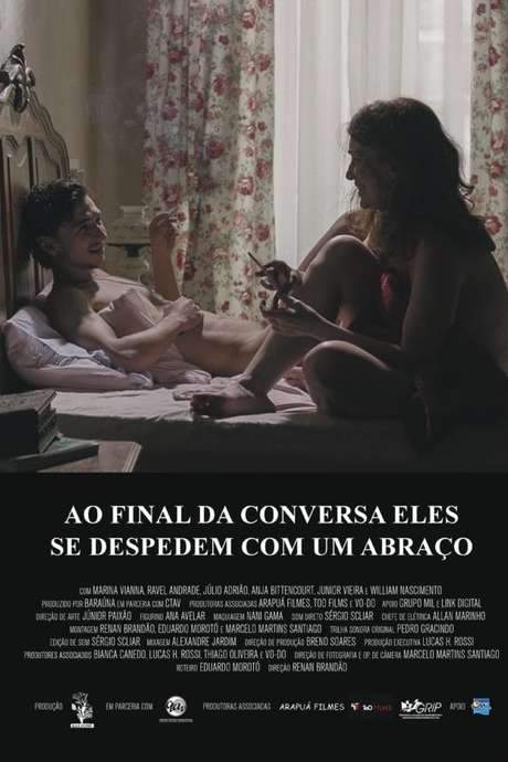 After the Conversation, They Say Goodbye with an Embrace